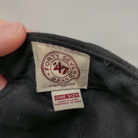 '47 Brand Chicago Bulls Snapback Hat Black Rack One Size Embroidered Logo - Picture 12 of 13